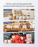 NIIMBOT B1 Label Maker Machine with Tape, Portable Thermal Bluetooth Printer for 2'' Stickers, Mini Barcode Labeler for Home School& Small Business
