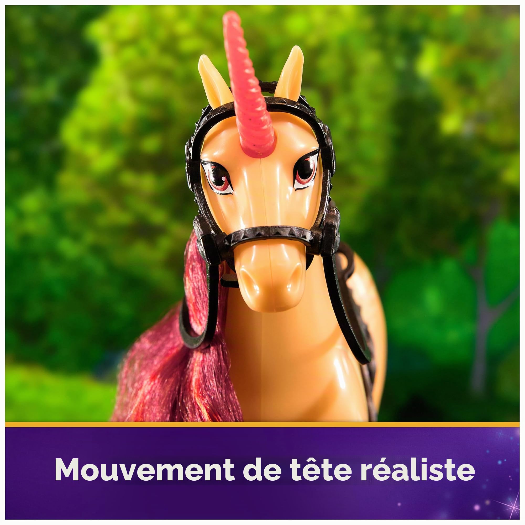 Unicorn Academy, Cinder Licorne avec Mouvement de tête, 2 Accessoires d'équitation, 27,9 cm, Compatible avec Les poupées Valentina Fashion, poupées et Jouets Licorne pour Filles
