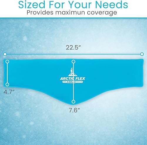 Miniatura 7 de Arctic Flex Bolsa de hielo para el cuello, envoltura de terapia de hombro de compresión fría, almohadilla de gel médica reutilizable para hinchazón,
