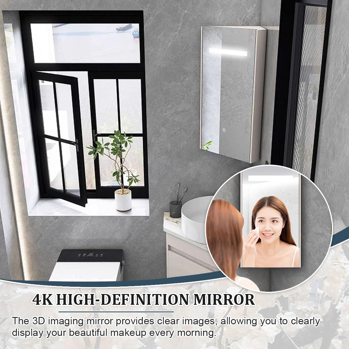 Mueble De Baño De Esquina con Lavabo, Lavabo De Esquina De Pared Que Ahorra Espacio con Espacio De Almacenamiento, Espejo Y Accesorios para Baños Pequeños.,43cm
