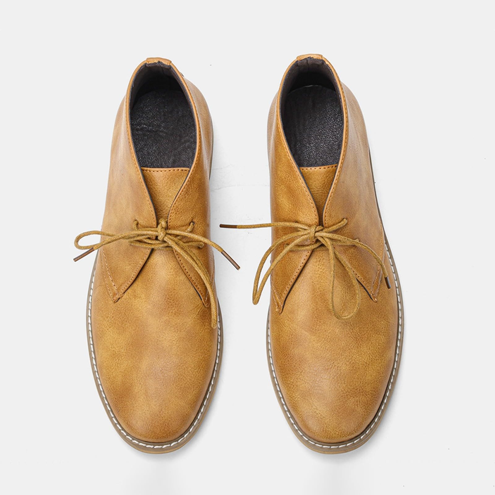 Botas de Cuero Vintage para Hombres Zapatos Tradicionales clásicos con Desgaste Deportivas Hombre Eco Zapatillas Vestir