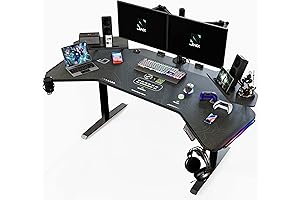 JWX Wing Shaped Gaming Desk: Epicenter for Gamers, Streamers, and Creators