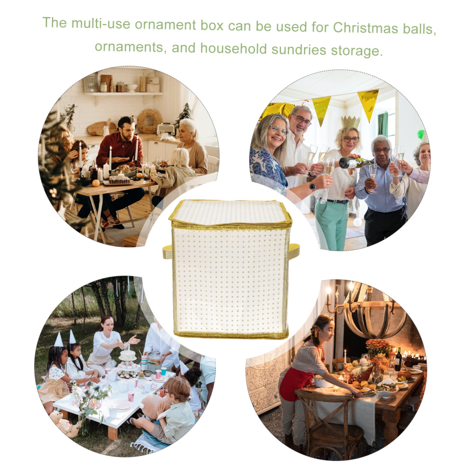 LABRIMP Weihnachtskugel Aufbewahrungsbox 75 Fächer Kunststoff Staubschutz Aufbewahrungstasche Für Weihnachtsdekoration Zuhause Und Party