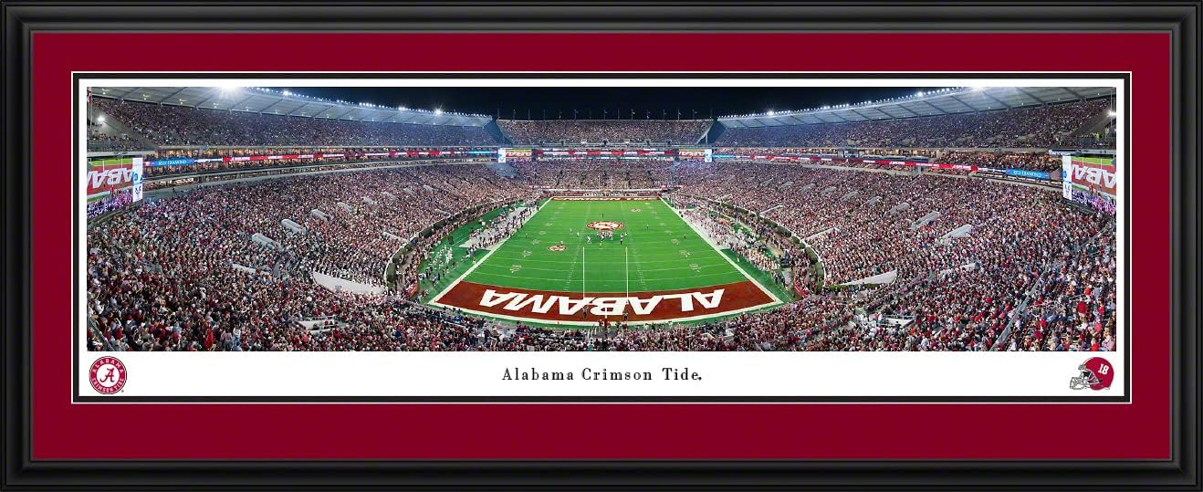 Alabama Football at Twilight (end Zone) - Panoramic Wall Decor and Posters by Blakeway Panoramas