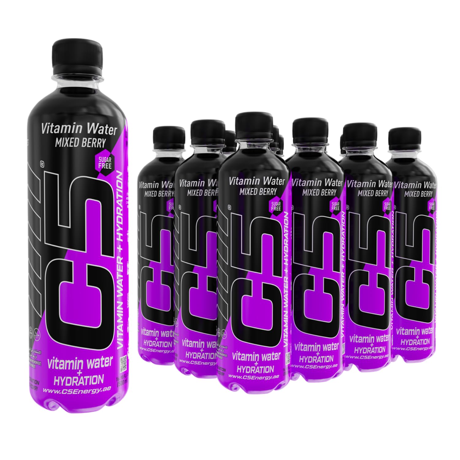 VITAMIN WATER + HYDRATION Pink Lemonade Electrolytes & Vitamin Water- Zero Sugar, 20 Calorie BCAA for Recovery -VIT B, VIT C & E ANTIOXIDANT, VIT D3 for IMMUNITY Drink Pack of 12