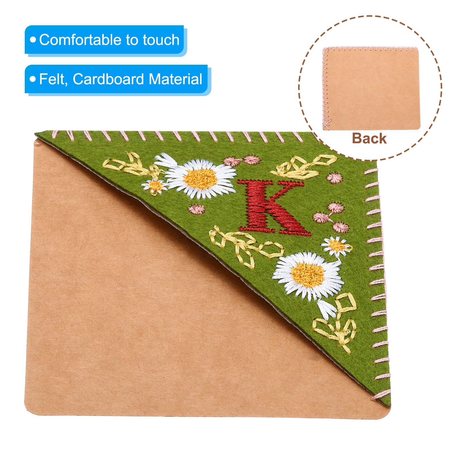 PATIKIL Personalized Embroidered Corner Bookmark - Image 3