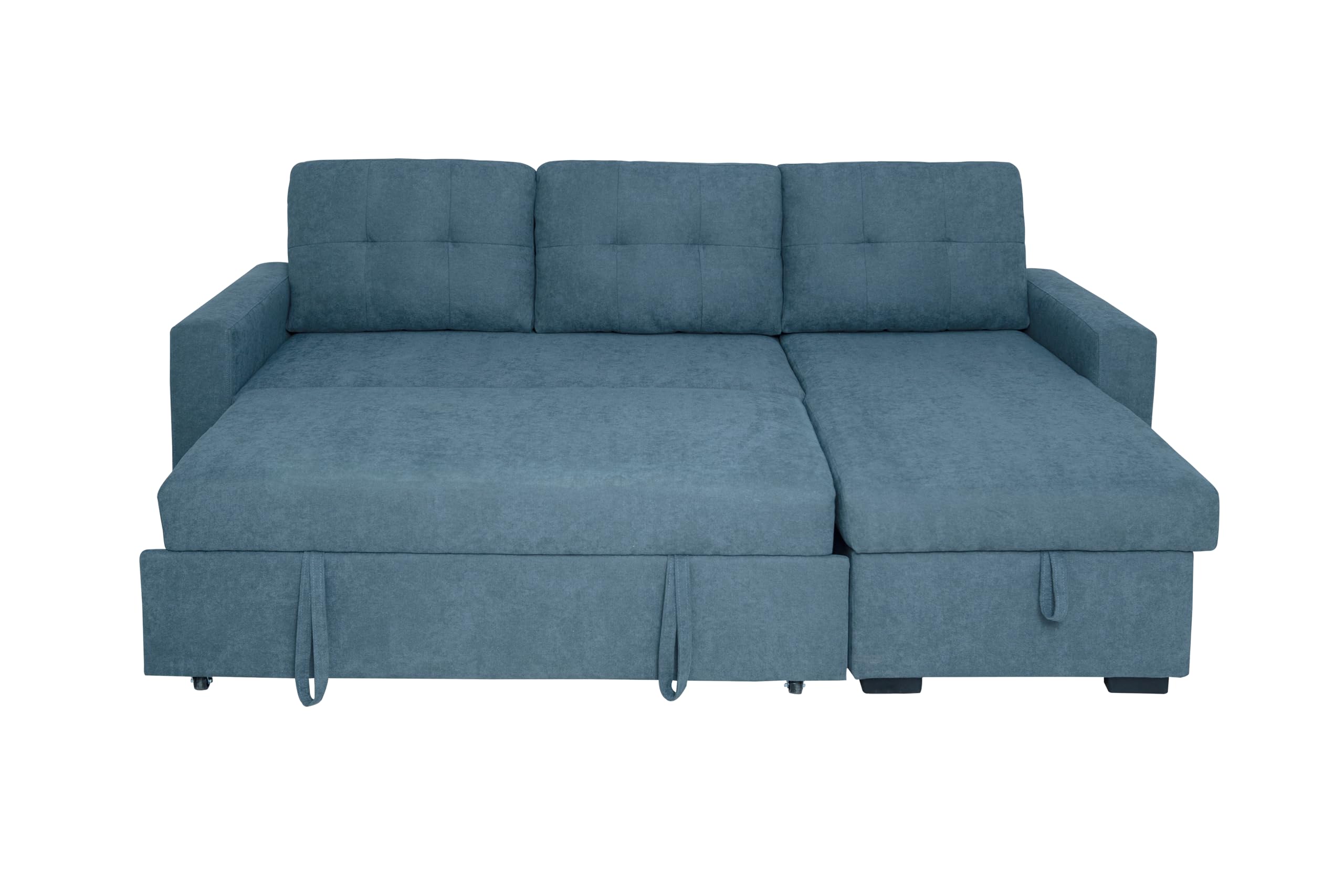 MUEBLIX.COM - Sofa 3 Plazas Chaiselongue Ojuel, Chaiselonge Intercambiable, Asientos y Respaldo Acolchados, Sofa Chaiselongue Cama con Arcon, Sofas de Salón Modernos, Color Gris