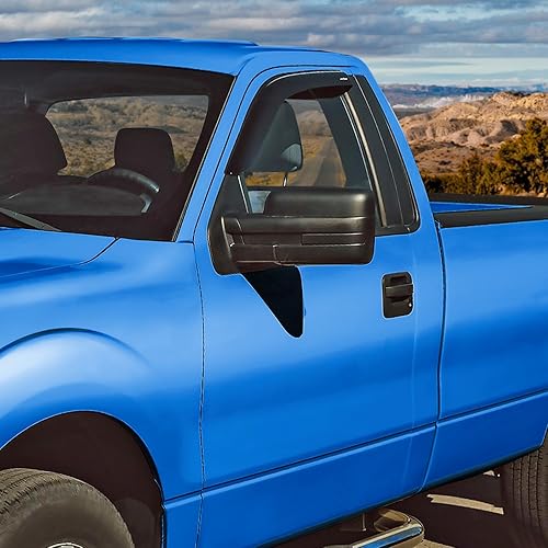 Miniatura 5 de Goodyear Deflectores de ventana inastillables para Ford F150 2009-2014 Regular Cab, protectores de lluvia con cinta, viseras de ventana, deflector