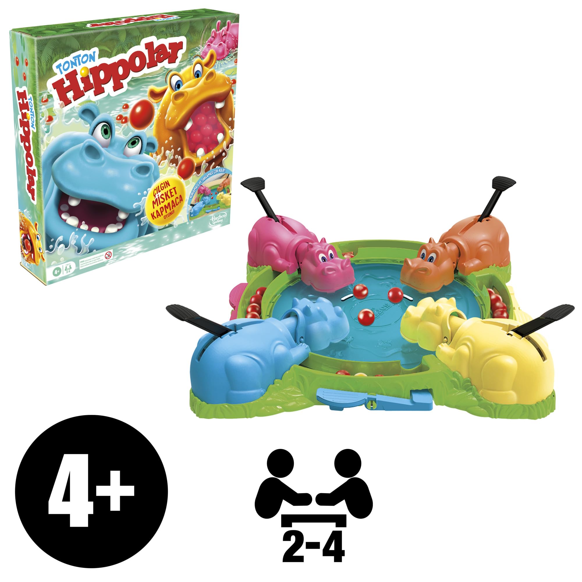 Hungry Hungry Hippos Oyunu | Anında Bilye Yeniden Fırlatma