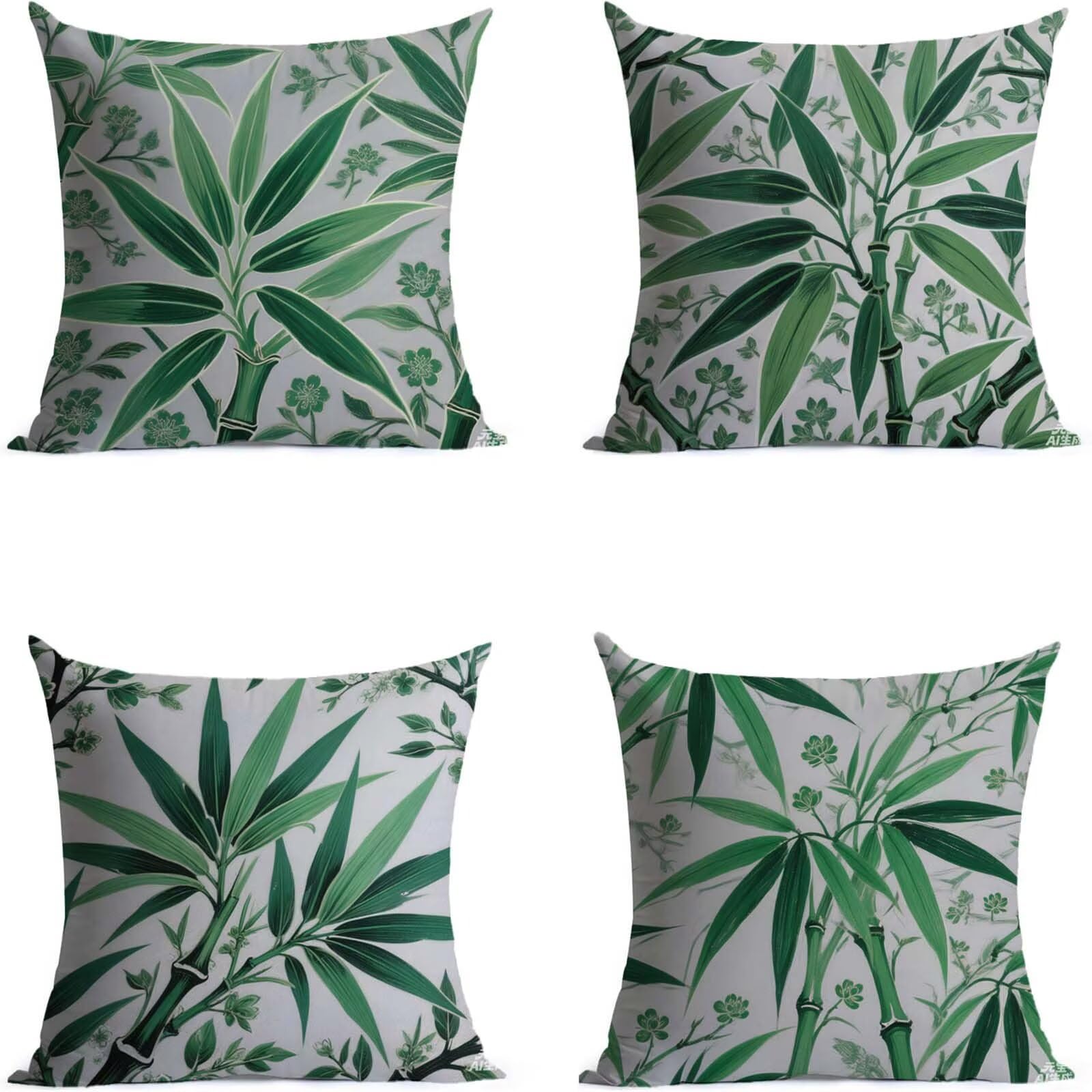 Federe Cuscini Letto 55x55cm Federe Copricuscini Divano Semplice THDZ-0805 | Outdoor Federe Copricuscini Divano Verde 4 Pack Morbido Resistente Attraente Decorazioni per Letto Divano Regalo Donna