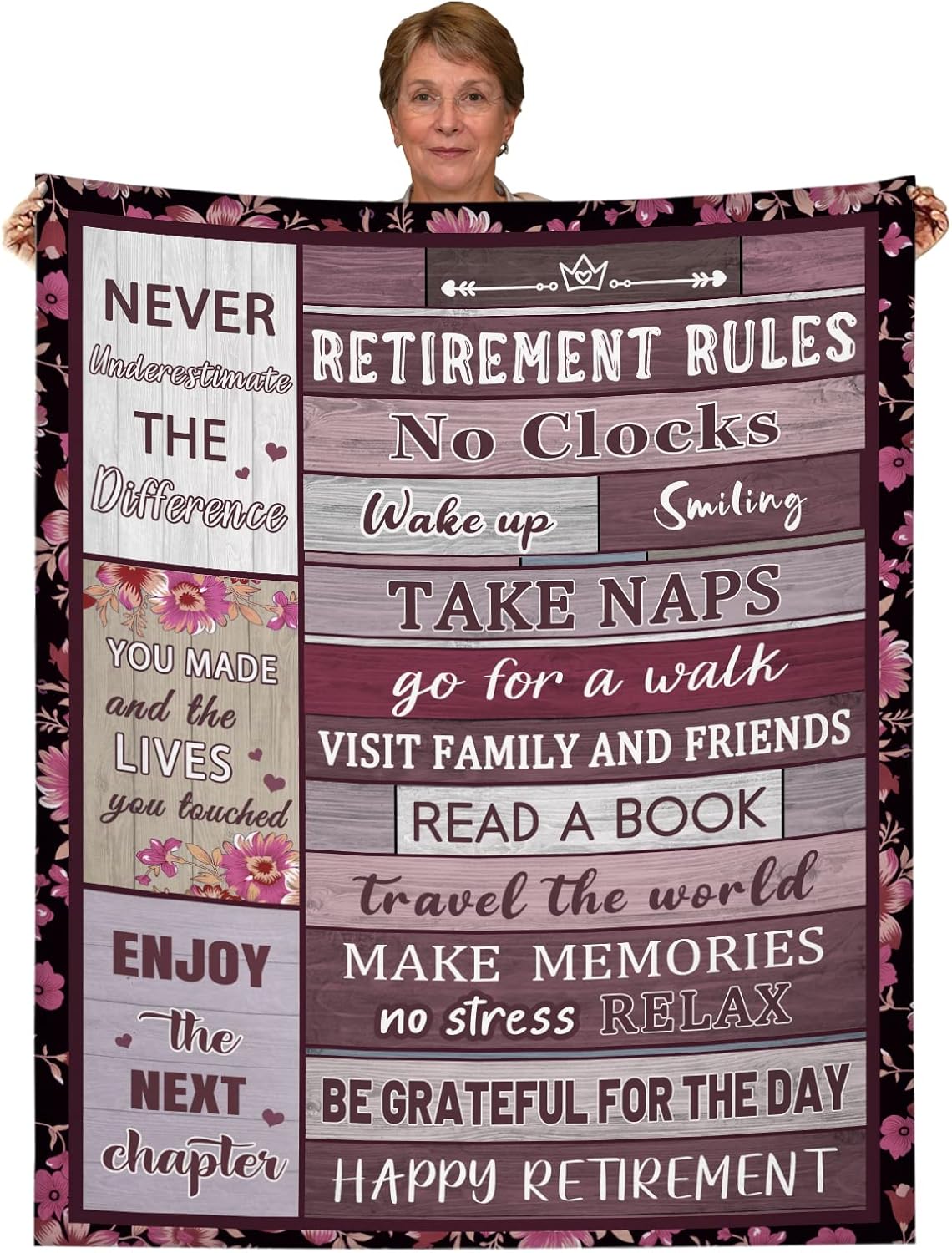 Nahjiiem Retirement Gifts for Women Men Retirement Blanket