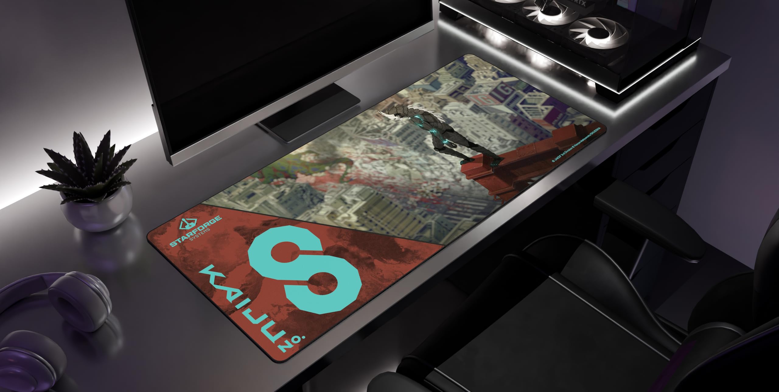 Amazon.com: STARFORGE - Hyakkei 004 - Kaiju No. 8 Gaming Desk Mat
