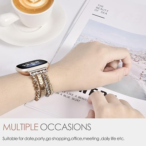 Miniatura 4 de MOFREE Bracelet Compatible with Fitbit Versa 3Versa 4 BandsFitbit SenseSense 2 Bands for Women
