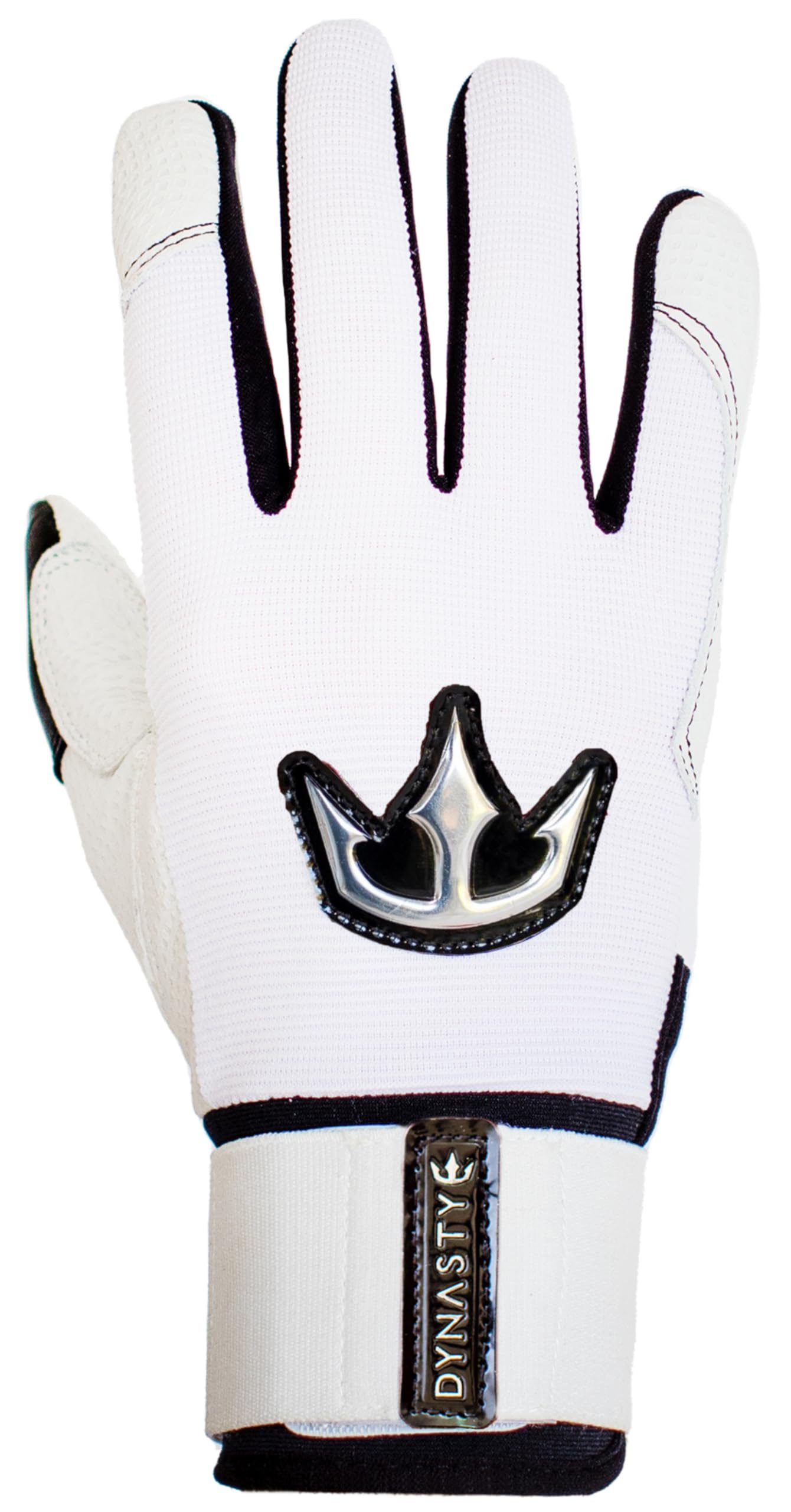 DYNASTY BASEBALL Bomb Squad Series Batting Gloves (White, Large)