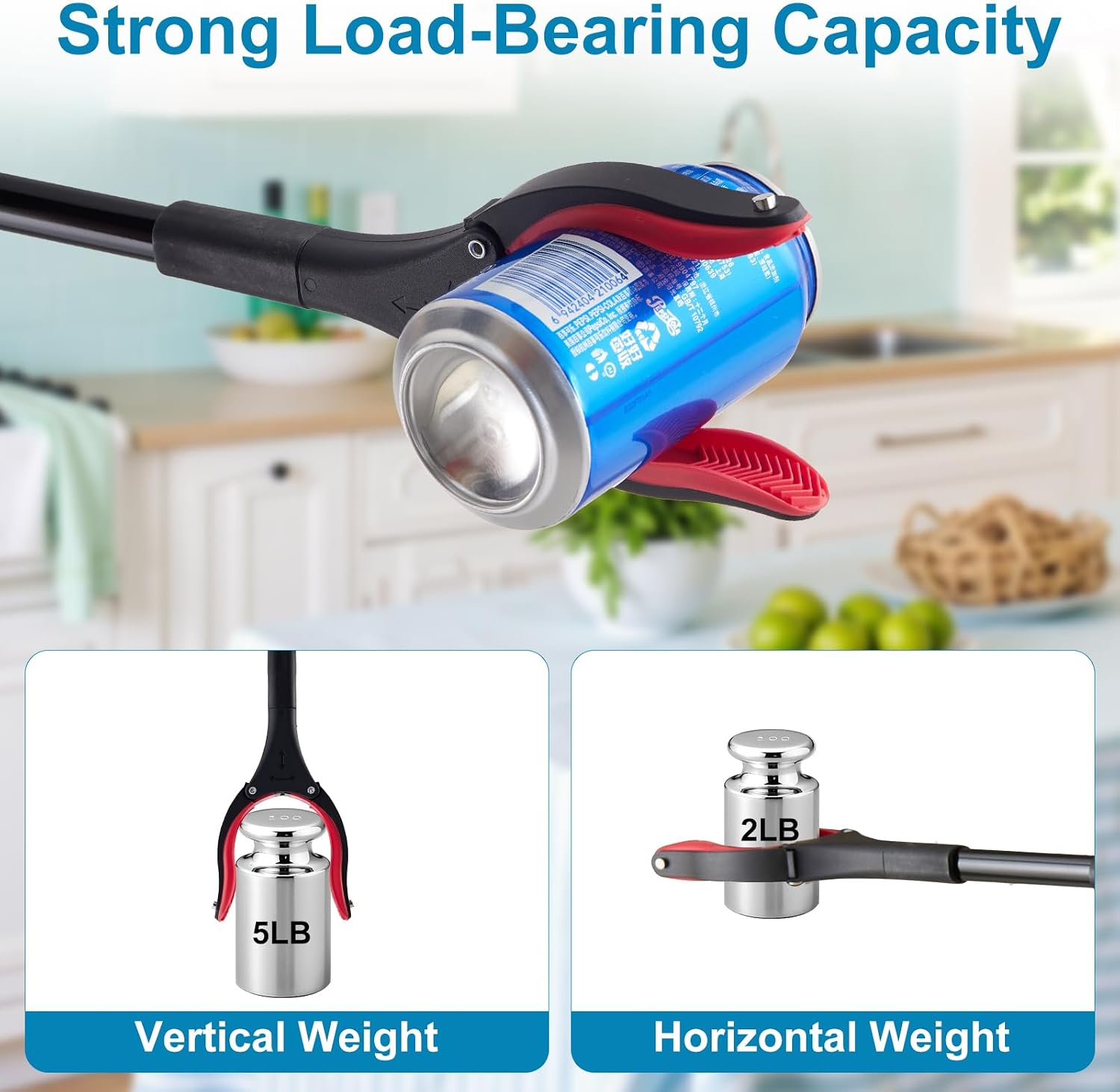 Grabber Tool with 360° Rotating Head - 44-inch Foldable Pickup Wand Fits, Purposes, Wheelchair Accessible Tool and Handheld Grabber, Trash Picker Tool, Cushioned Heavy Duty Grabber