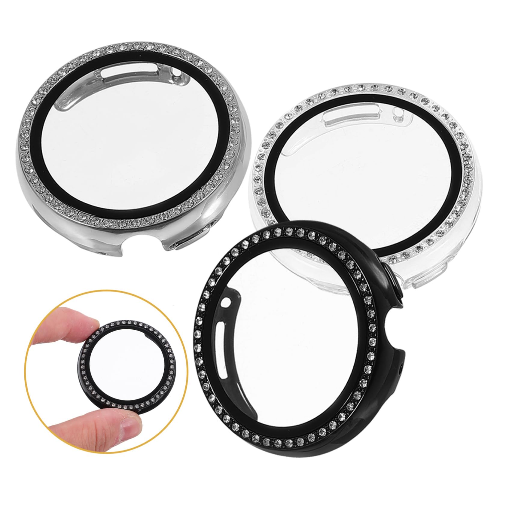 DOITOOL 9stücke Teiliges Rhinestone Uhrenschutzcover Für Watch Hochwertige Kratzfeste Schutzhülle Mit Präzisen Ausschnitten Für Einfachen Zugriff Stilvoller Schutz Transparent