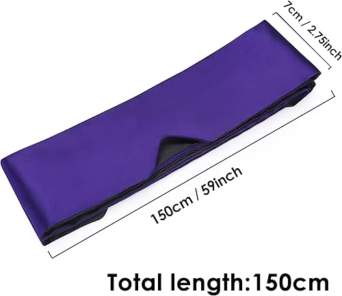 Miniatura 6 de FRESHME Antifaz de satén  Máscara de sueño suave ajustable para los ojos vendados para la meditación nocturna, viajes, siesta, máscara de ojos para