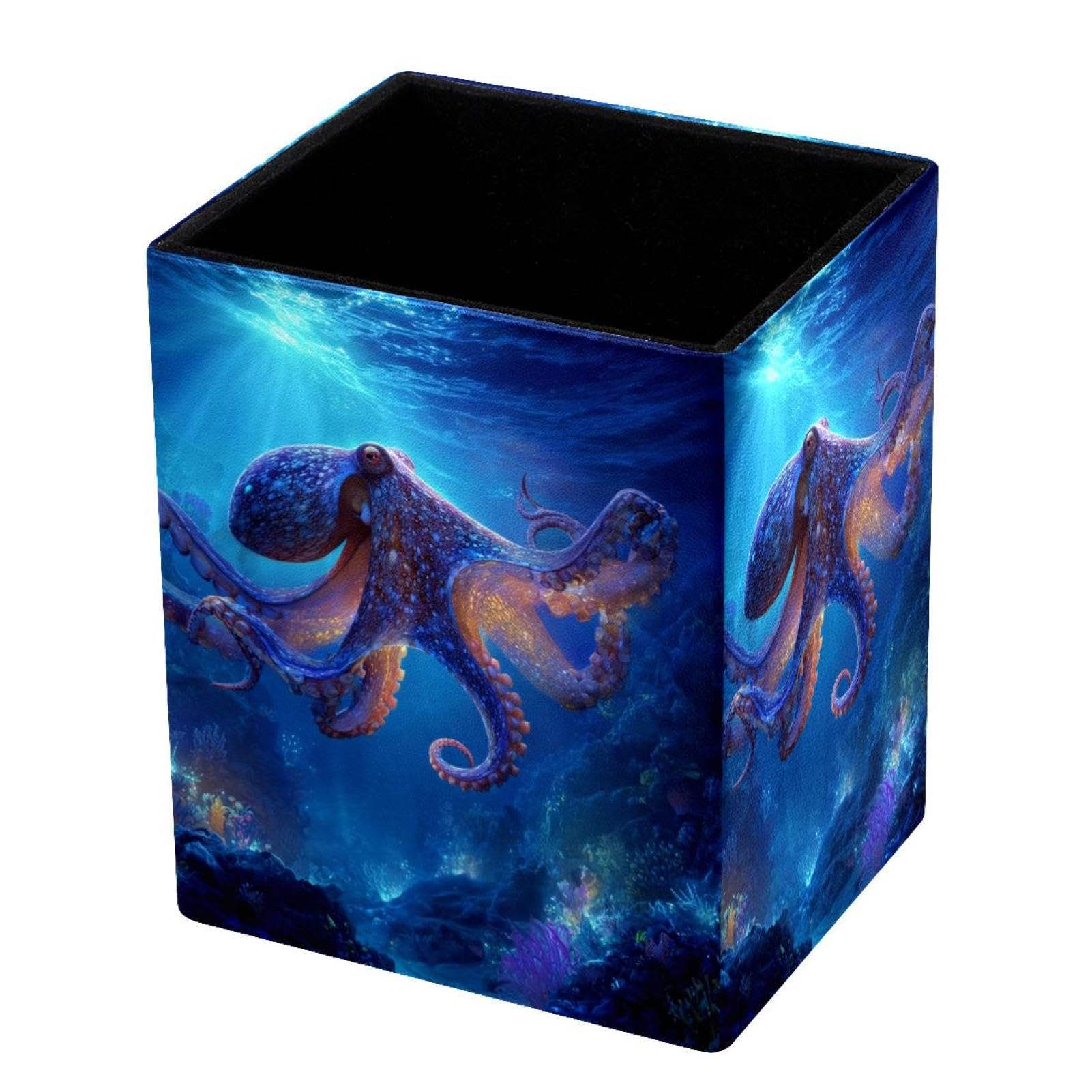 VAPOKF Pencil Holders for Desk, octopus Printed Pen Holders Pen Pot Makeup Brushes Storage Desktop Stationery Supplies Organiser for Home Office