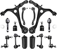 Vista 105 de Detroit Axle - Kit de suspensión frontal de 15 piezas para Jeep Grand Cherokee 99-04 1999 2000 2001 2002 2003 2004, brazos de control superior e