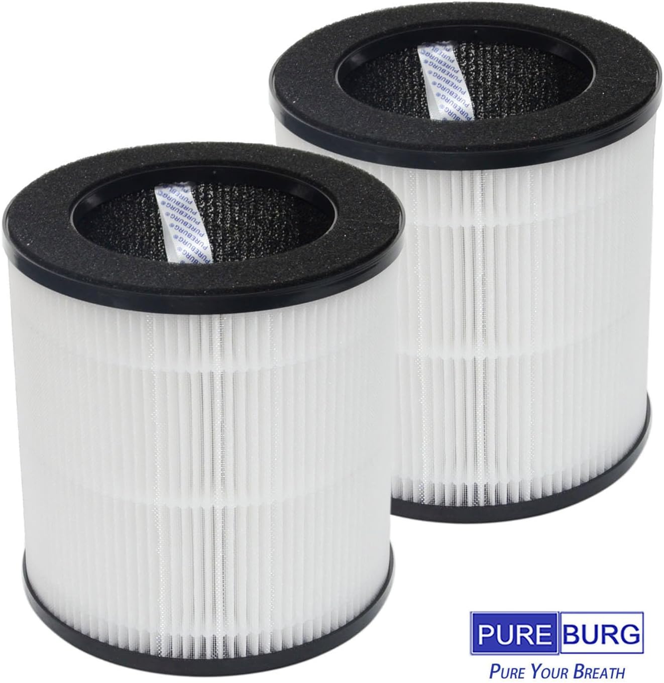 PUREBURG Replacement Filters Compatible with Tailulu D09 Air Purifiers,2-Pack H13 True HEPA 4-Stage Filtration Activated carbon 2-in-1 Air Clean Dust VOCs Odor - Image 4