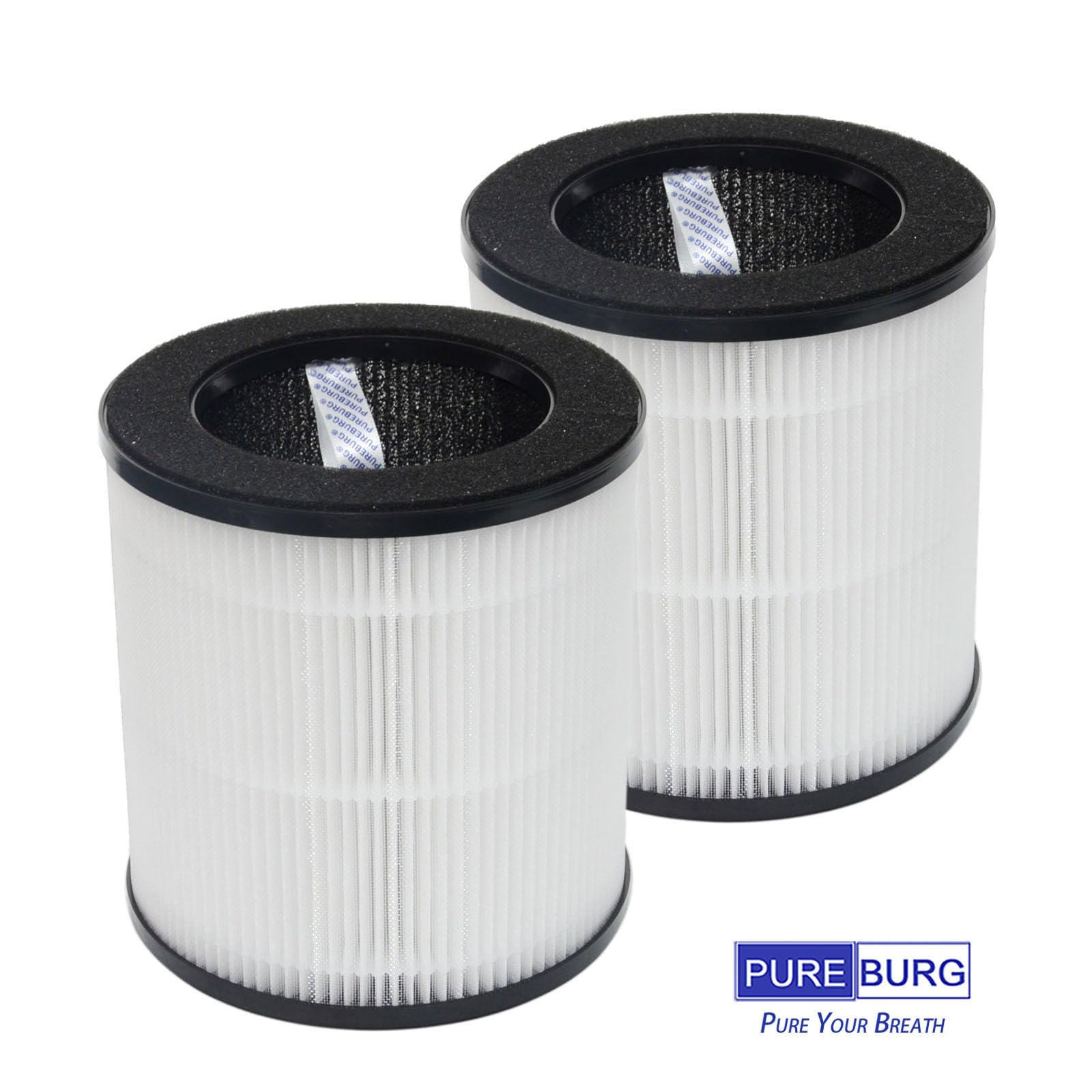 PUREBURG Filtro de repuesto compatible con purificadores de aire Tailulu AP050, paquete de 3 unidades H13 True HEPA carbón activado de 3 etapas, filtración de aire limpio y polvo COV