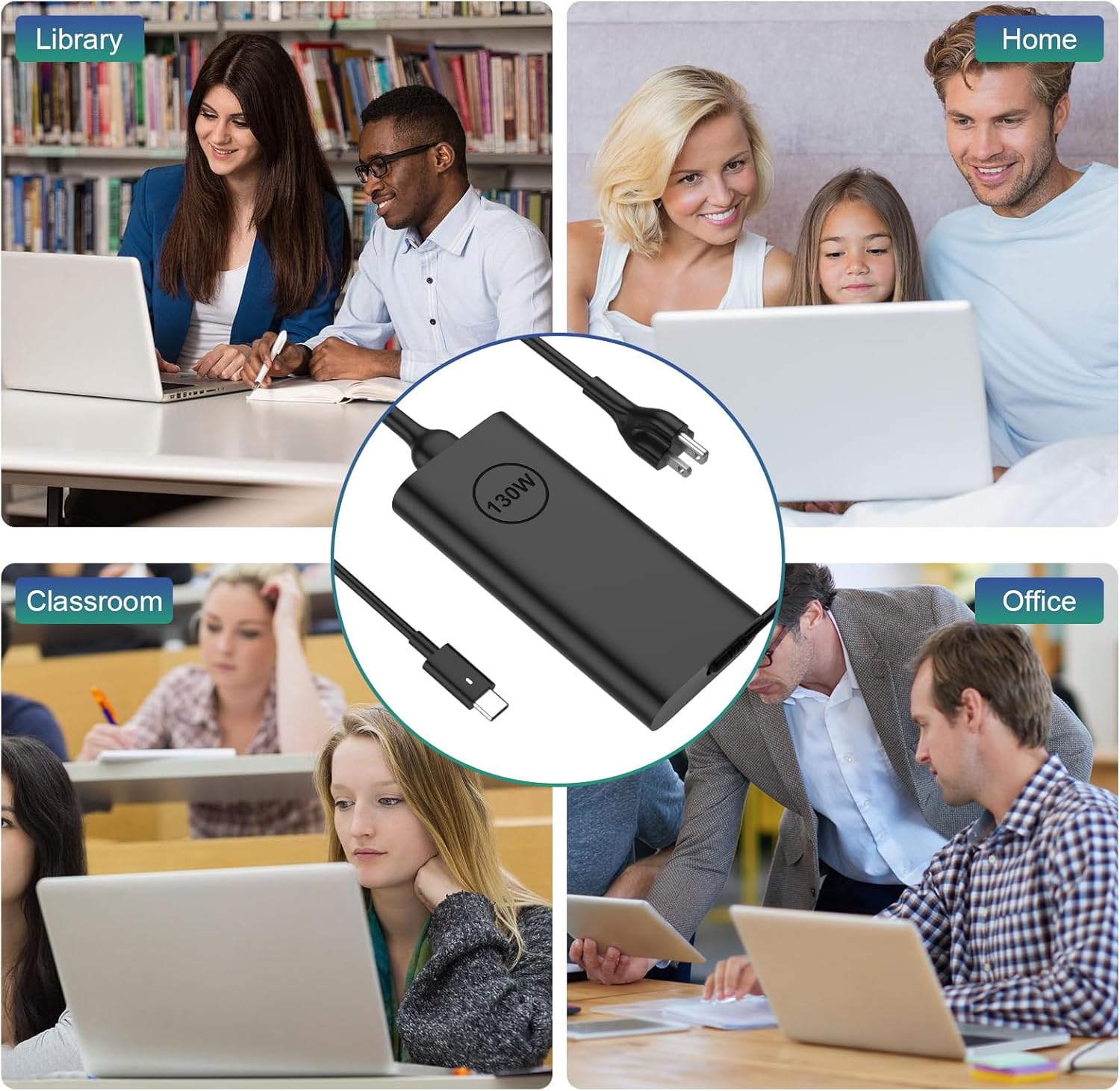 Replacement for Dell 130W Laptop Charger USB C - XPS 17 15 7590 9700 9500 9510 Precision 5560 3560 5540 5570 5550 3561 3550 5510 5520 Latitude 7410 7310 7210 Type C Computer AC Adapter Power Cord - Image 6