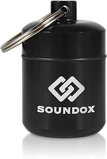 Soundox Travel Key Chain Case | with Carabiner Clip | Water Proof and Dust Proof
