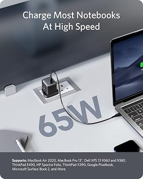 Anker Nano II 65W GaN II PPS Compact Fast Charger USB C Plug