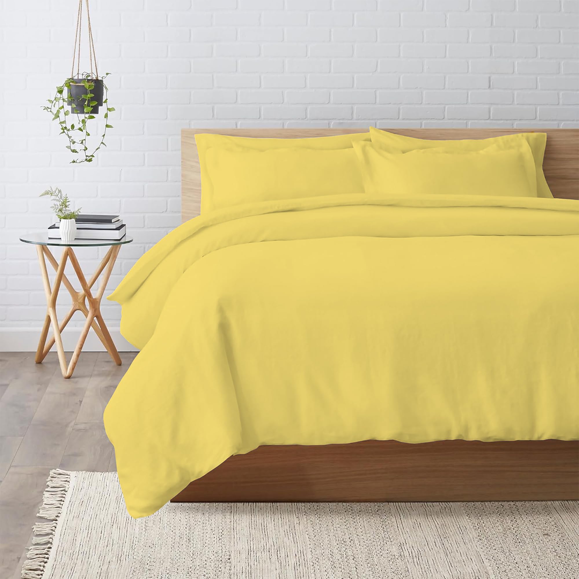 Reliancebedding Yellow Single Duvet Cover Set 400Tc Egyptian Cotton With Pillowcases Bedding