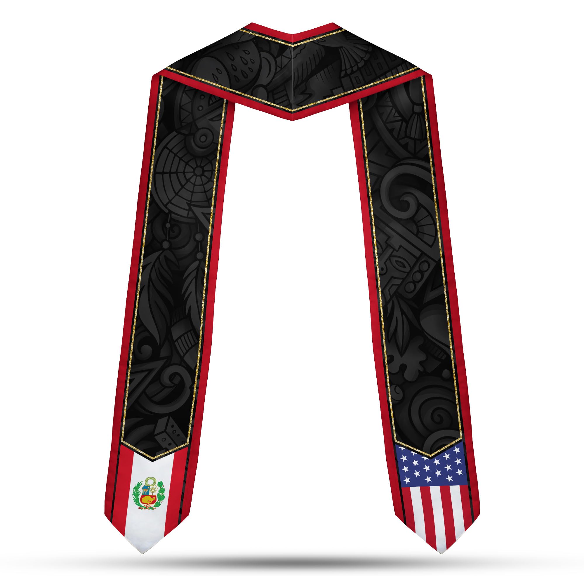 MonkeyVan Peruvians Graduation Sash, Peru Graduation Stole Custom Personalized Peruvians American Flag Graduation Sash 2025 Style 11