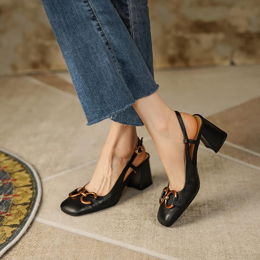 jacky さま Amazon.com | Vertundy Women's Slingback Chunky Heel Sandals