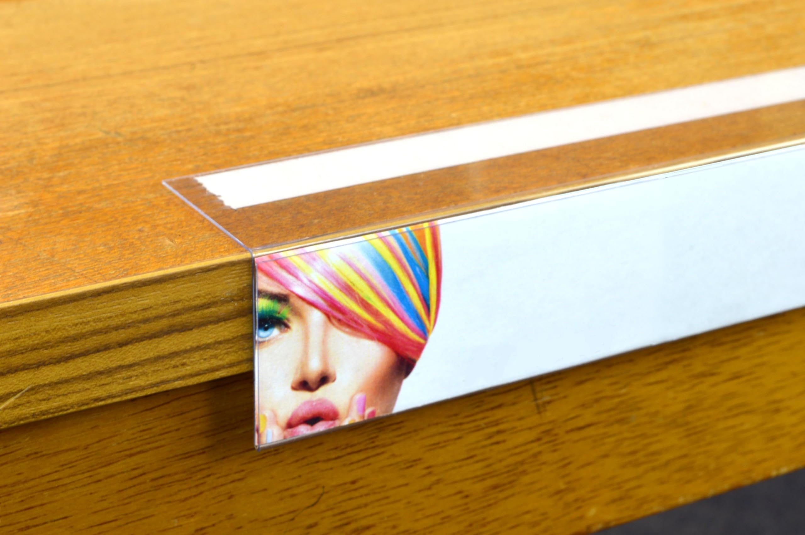 Pos Display Shop 25 x 40mm High L Shape Ticket Strip Shelf Edge Data Price Holder (100mm Long)