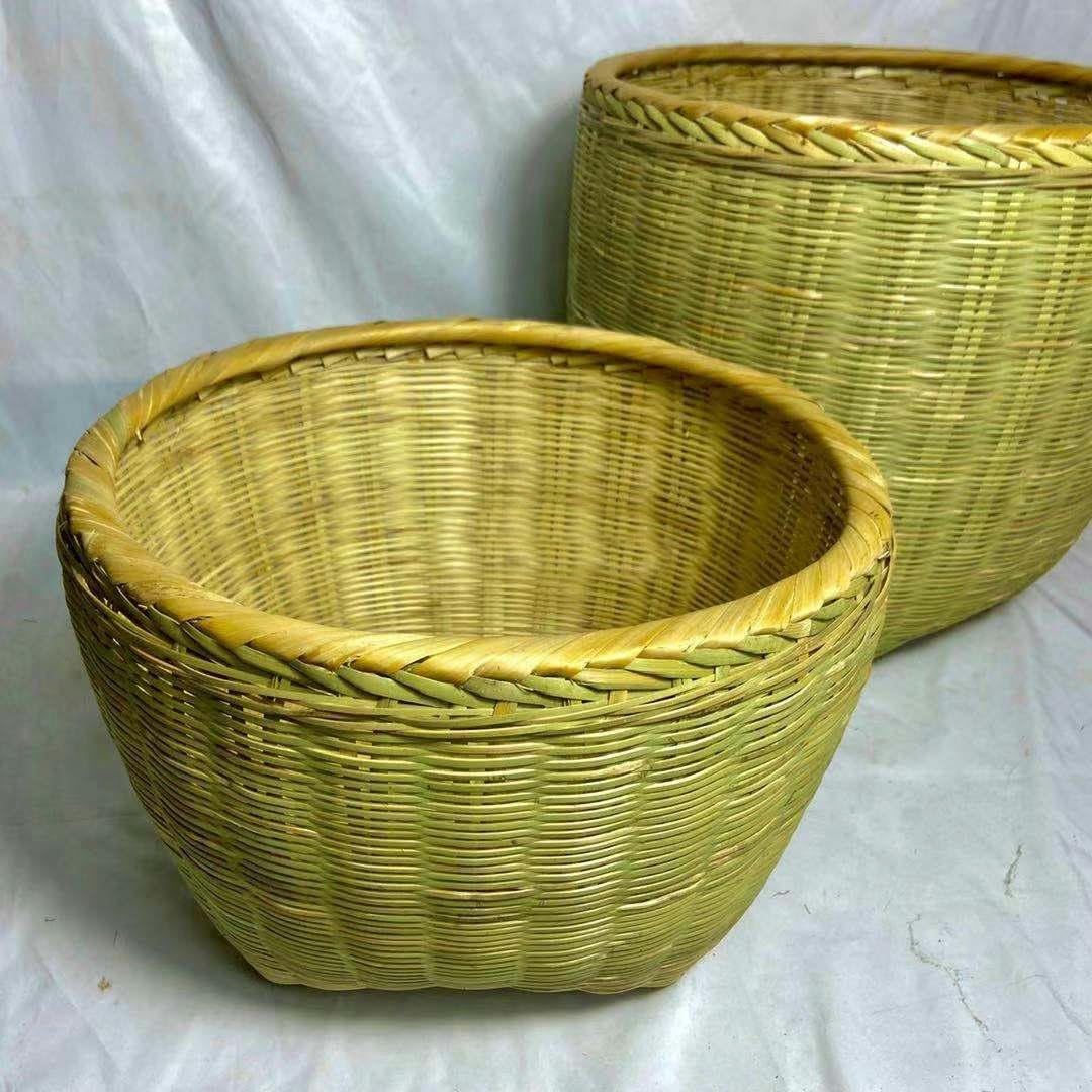 Cestino In Bambù Con Coperchio - Diametro 36cm Per Frutta, Pane O Oggetti, Stile Rustico Naturale - Foto 7