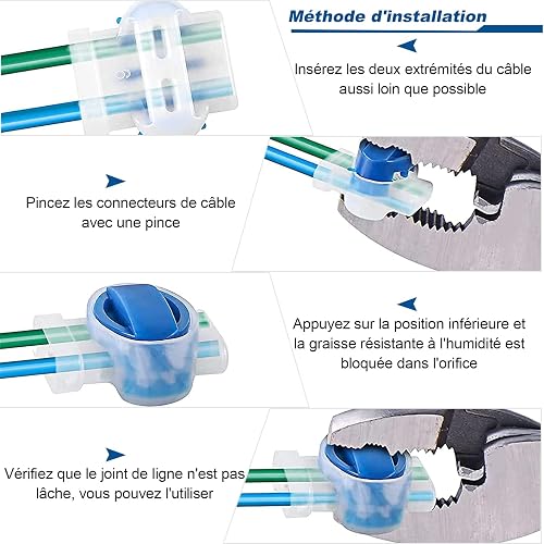 STARVAST 40 x Robot Mower Cable Connectors Filled with Original Resin Gel, 314 Waterproof Connectors for Automower Robot Mower Connectors - Waterproof, Safe, Unnecessary Stripping - 5