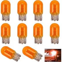 10 PCS Car Brake Light Bulb, T20 1891/7443 Dual Wire Bulb, Long Service Life Miniature Daytime Running Turn Signal Light, Universal for Most Cars, Trucks, SUVs Yellow