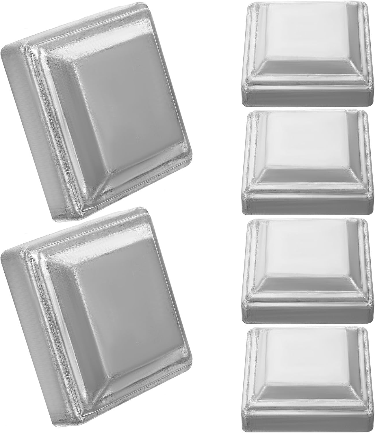 VALICLUD 6pcs Metal Fence Post Caps Square 80x80mm Iron Guardrail Covers Protective Corridors Post Caps for Outdoor Decking and Wood Fence