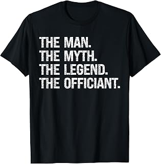 The Man Myth Legend Officiant Humor for Wedding Ceremony T-Shirt