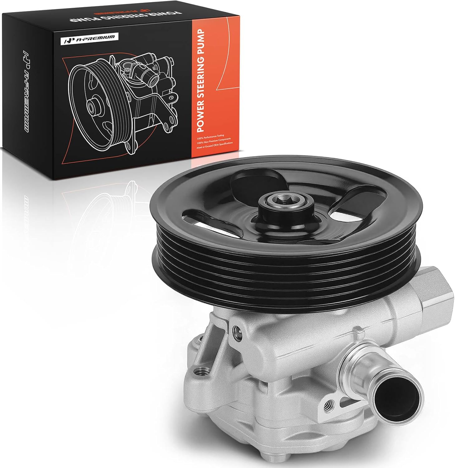 A-Premium Power Steering Pump, with Pulley, Compatible with Jeep Wrangler 2012-2017, Wrangler JK 2018, 3.6L Gas, Replace # 5154400AC