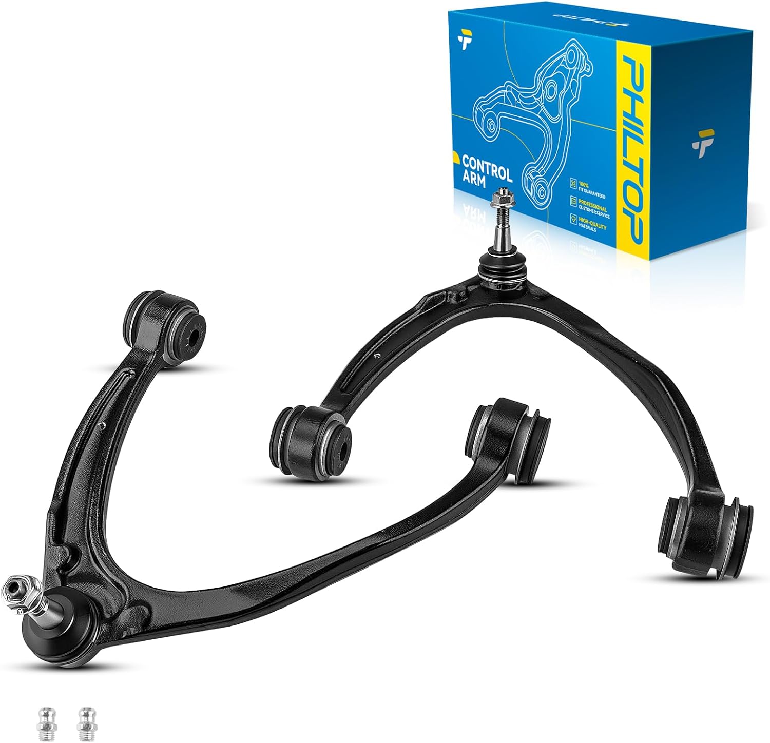 PHILTOP Front Upper Control Arms With Ball Joint RK80669, RK80670 Fit For 2007-2016 Silverado 1500; Sierra 1500; Tahoe, 2007-2014 Suburban 1500; Yukon, 2007-2013 Avalanche