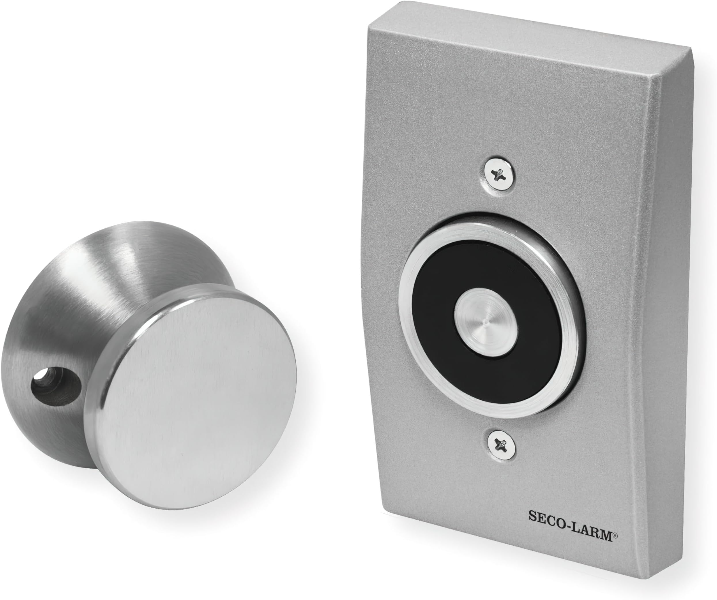 Seco-Larm DH-171SQ Flush-Mount Magnetic Door Holder; Holding force 33-lb (15kg); Hard Wired Electric Operation