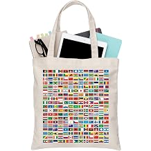 BDPWSS Flags of the Countries of the World Gift Geography Tote Bag Global Enthusiast Gift World Traveller Gift Geography Gift