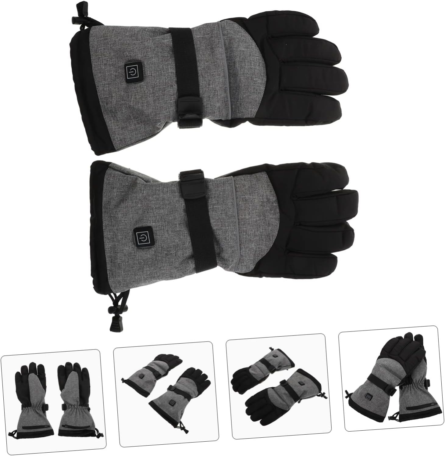 Mipcase 1set Electric Heating Mitts Thermal Gloves for Skiing Riding Warm Keep Gloves for Outdoor Activities Level Temperature Comfortable and Design
