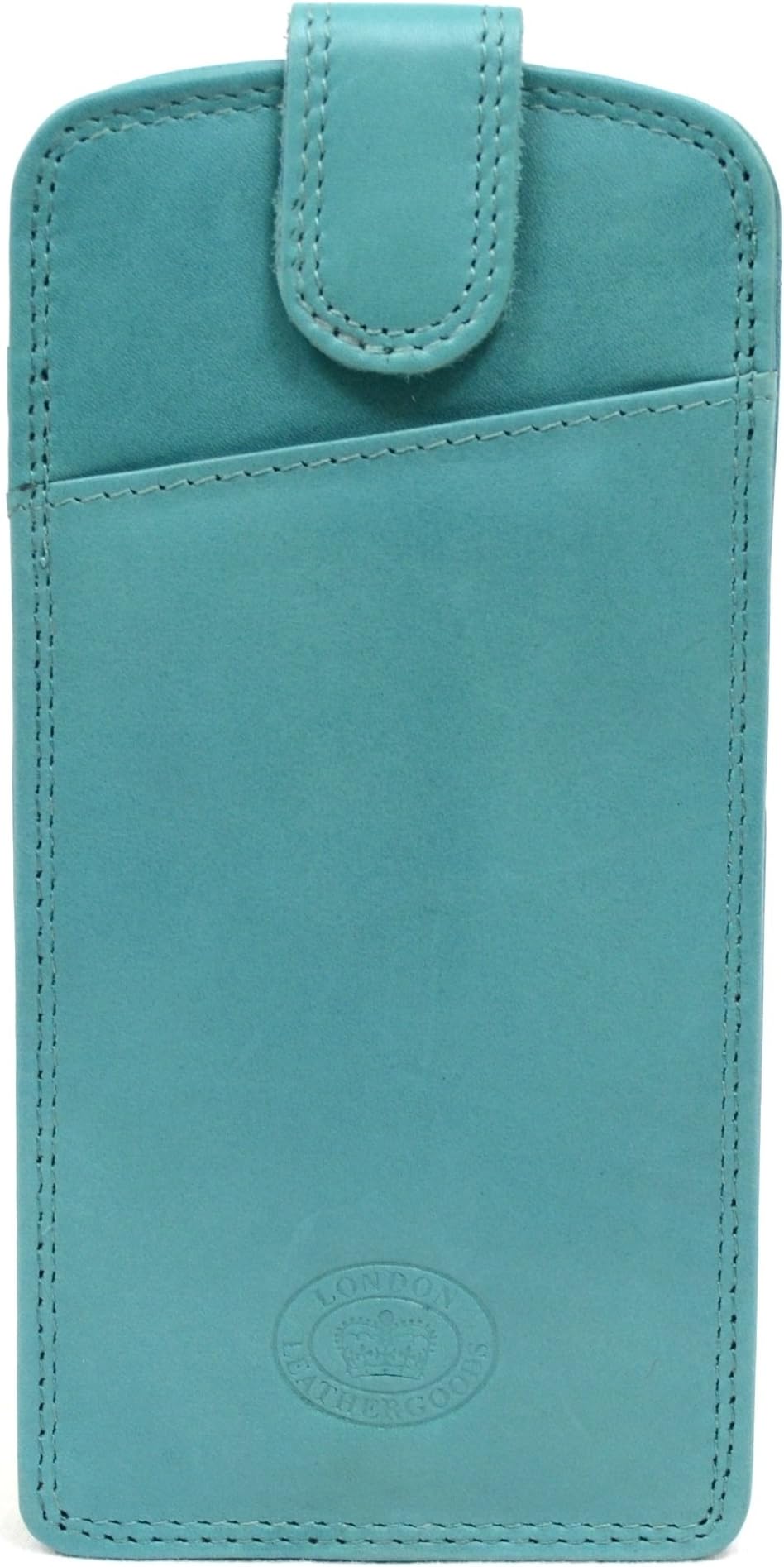Mens / Ladies / Womens Soft Leather Slim Glasses Case / Pouch - Turquoise, One Size