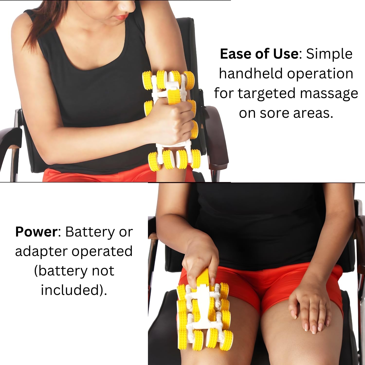 Total Healthcare 16-Wheel Reflexology Magic Roller Massager With Vibration&Hand Massage Acupressure – Advanced Foot&Hand Therapy Device For Enhanced Relaxation,Pain Relief,And Improved Circulation. 4 71j++eAyelL. SL1500