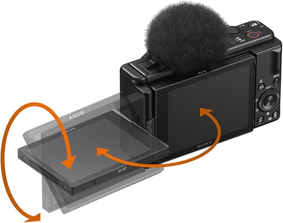 Sony ZV-1F Vlog Camera | 20.1MP | 64GB Extreme Speed Memory, .43 Wide Angle & 2X Lens, Case Tripod, Filter, Hood, Grip, Editing Software Kit - Deluxe Bundle, Compact, Black
