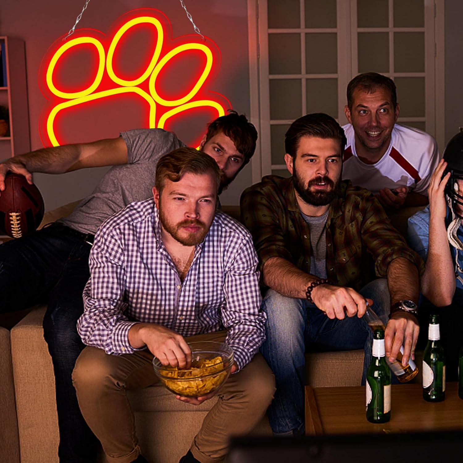 Balanar University Neon Sign for Wall Decor , LED Dimmable University Football Team Neon Light, College Team Logo Neon Light for Man Cave Dormitory Bar Club Birthday Party Garage Decoration12.2*12.7In - Image 6