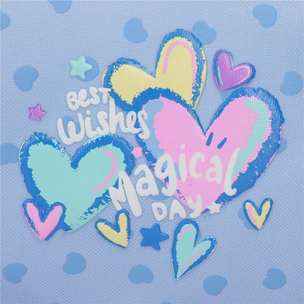 Movom Best Wishes Purple Polyester School Teaching Wallet 38 x 28 x 6 cm