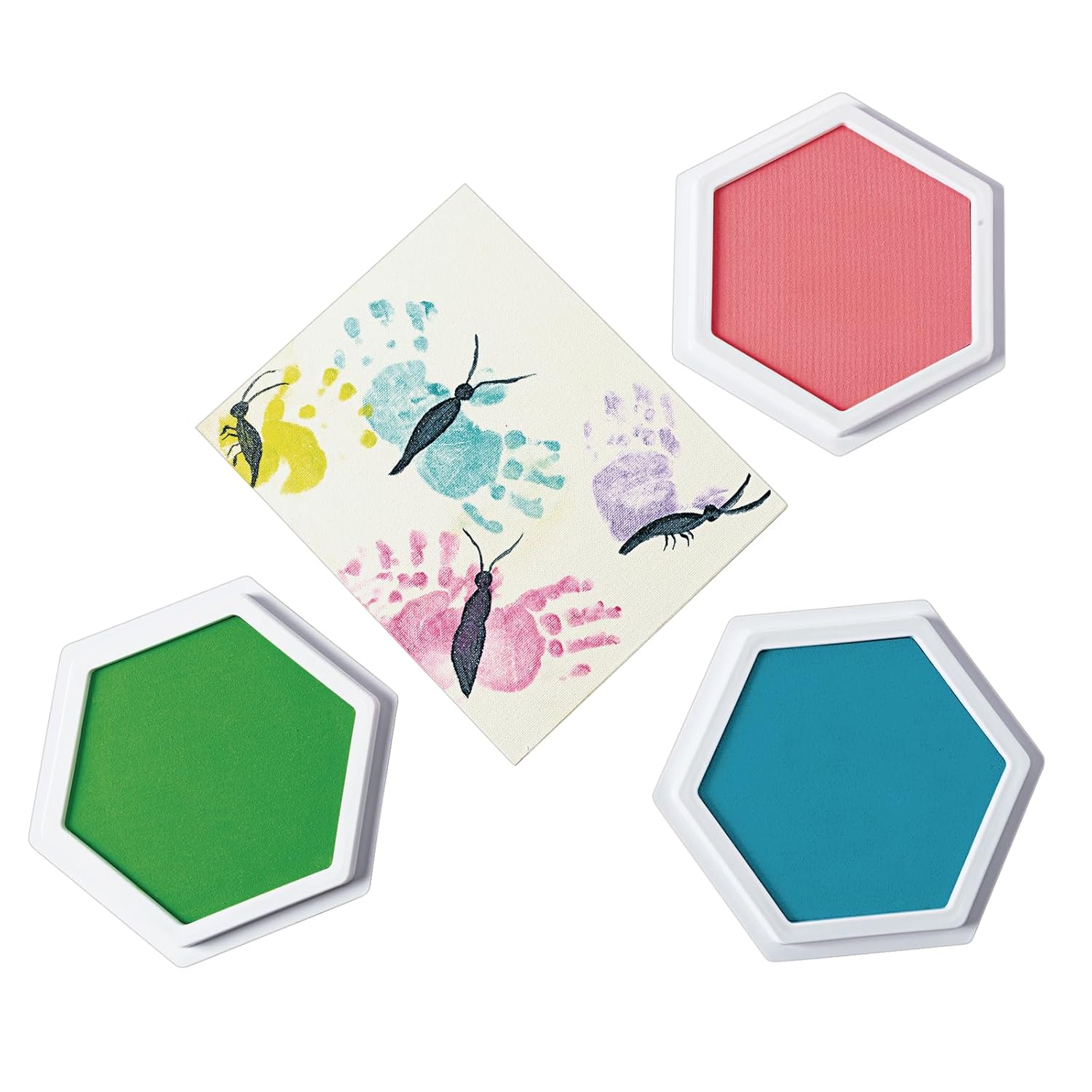 Colorations Classic Candy Colors Jumbo Washable Stamp Pads Arts and Crafts Material for Kids (Pack of 6)