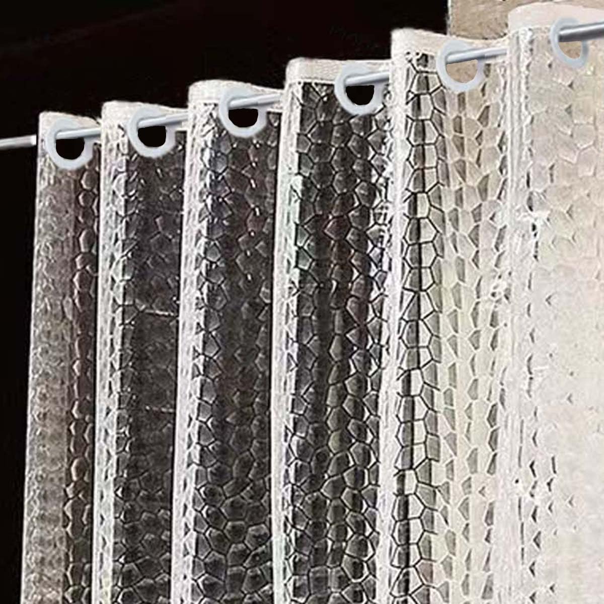 3D PEVA Shower Curtain Liner Water Cube Waterproof Shower LinerShower Curtain Liner PEVA 71" x 86"No Hook Bathroom Shower Curtain