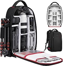 K&F Concept Camera Backpack for Photographers DSLR SLR Camera Bag with Laptop/Tripod Compartment